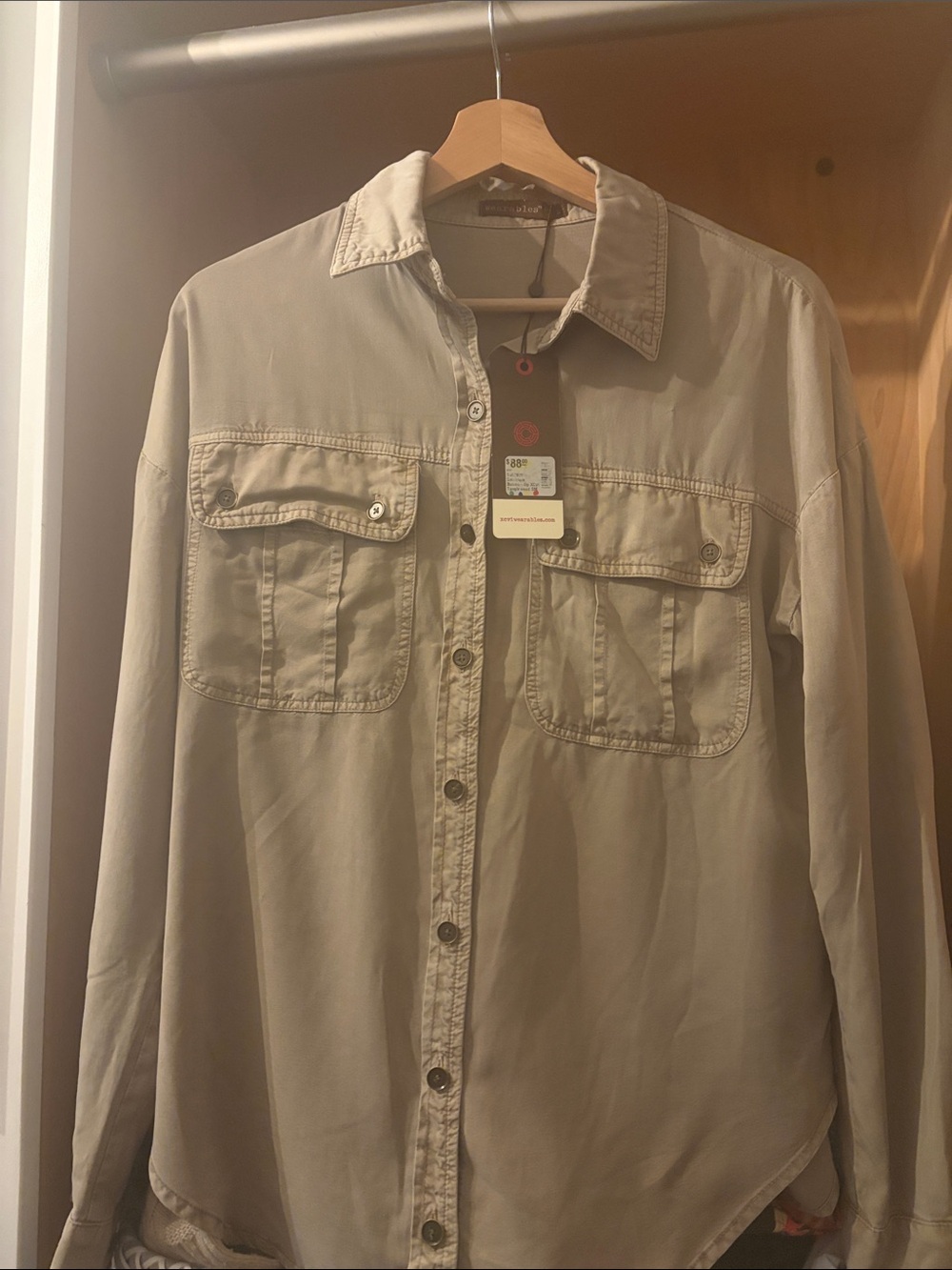 Lightweight Men's Shirt Jacket in Taupe